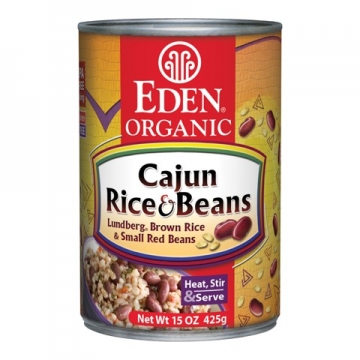 mélange de riz brun et petits haricots rouge, cajun (conserve)-1